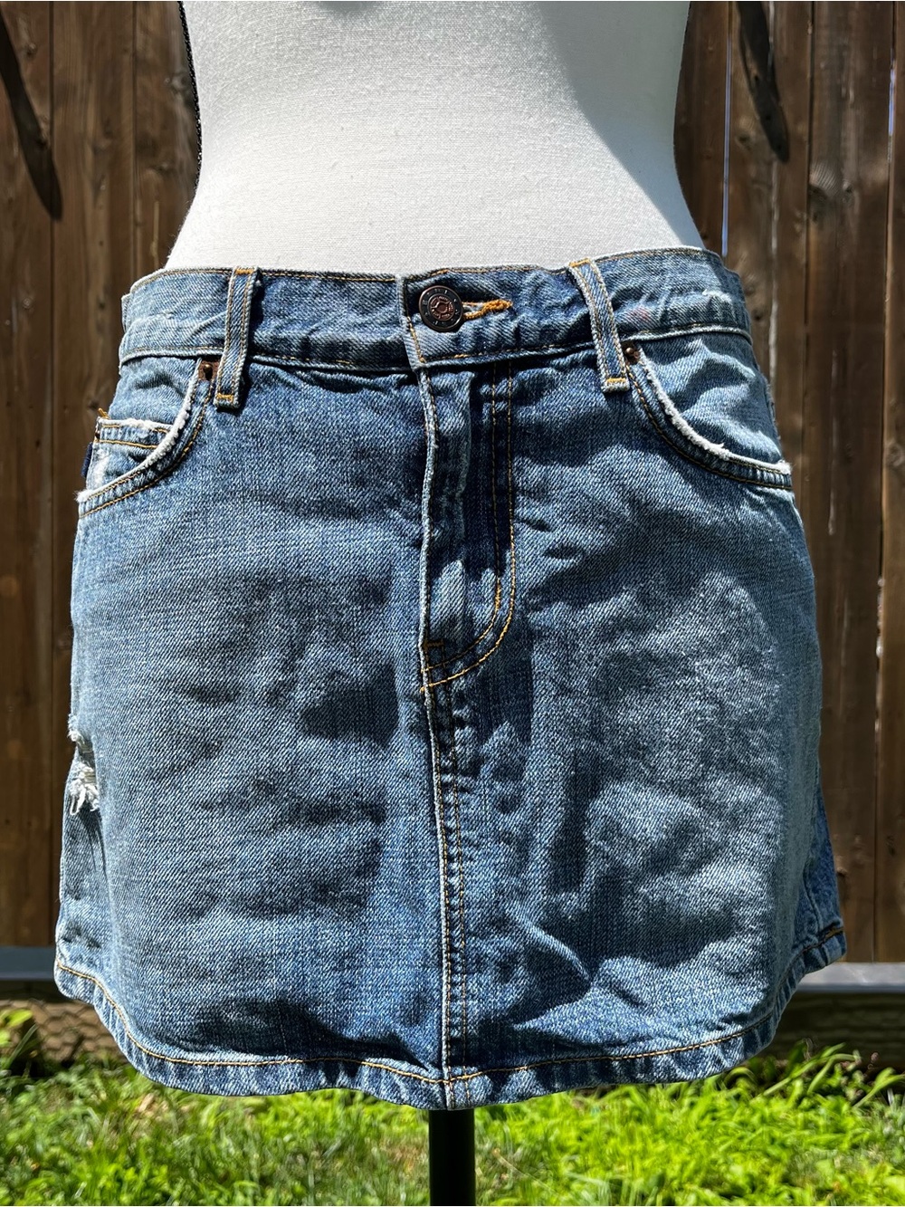 Earl Jean Summer Denim Mini Skirt in Classic Blue Accepting Offers!